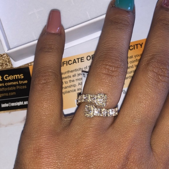 10k solid gold custom made REAL diamond ring, not plated, FREE APPRAISAL, Sale! - Picture 7 of 11